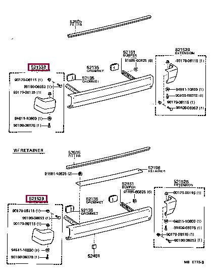 5216629015 Toyota Bumper