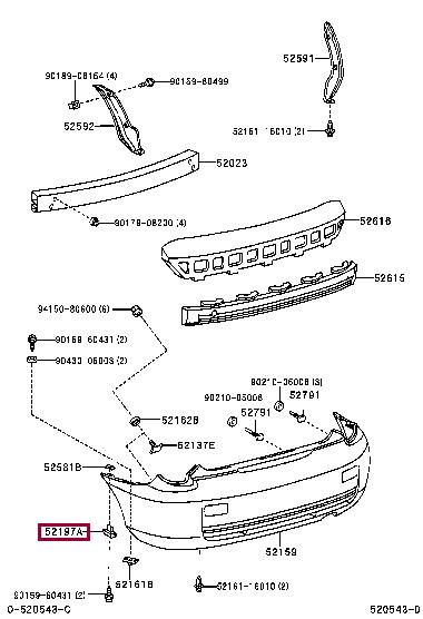 5219720010 Toyota Bumper mount