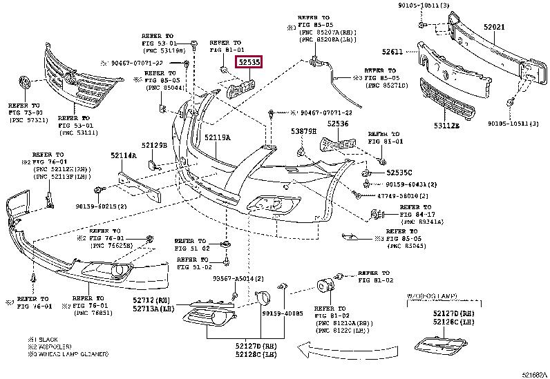 5253506060 Toyota Bumper mount