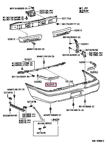 5255312030 Toyota Bracket bumper