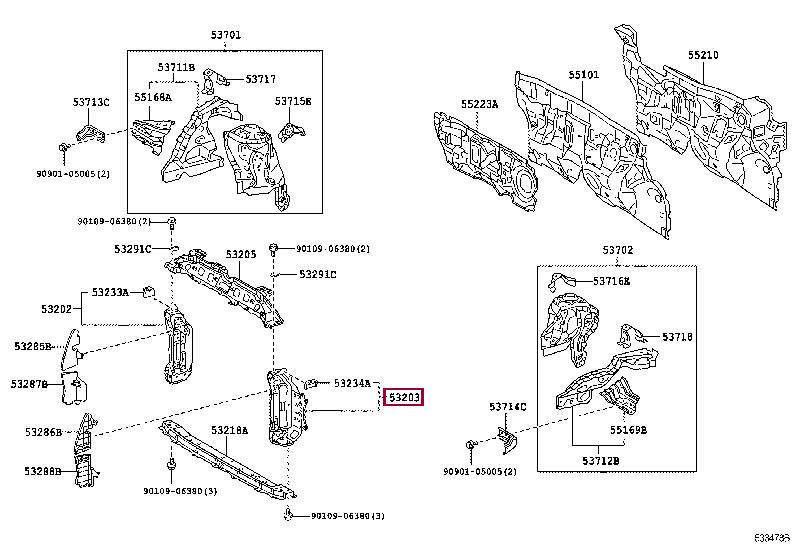 Buy Toyota 53203-52901 at a low price in United Arab Emirates!