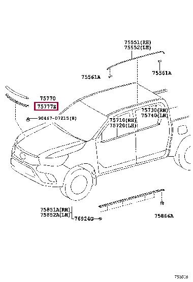 533930K010 Toyota Hood seal