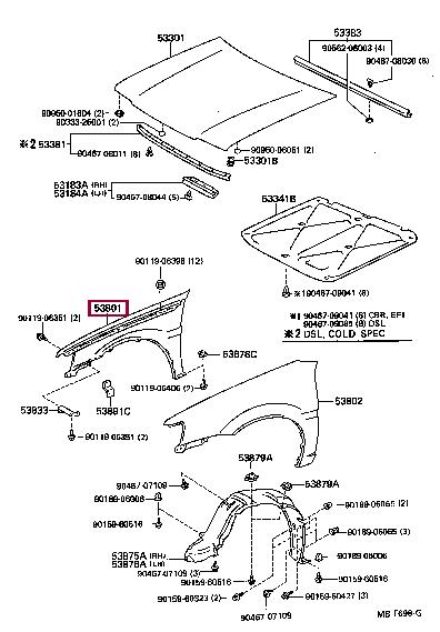 5380110560 Toyota Wing
