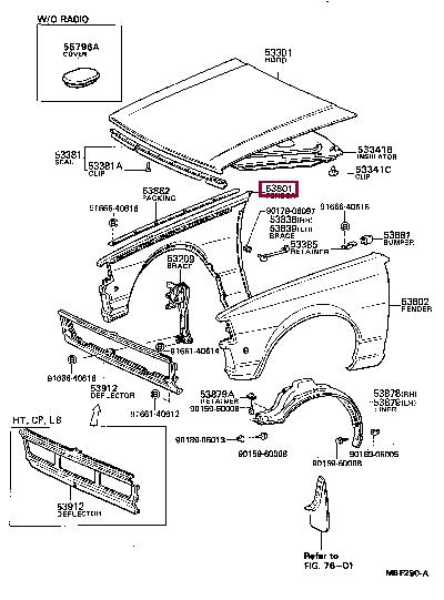 538011A700 Toyota Wing