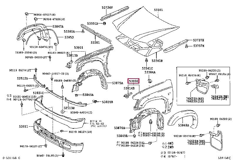 5380235540 Toyota Wing