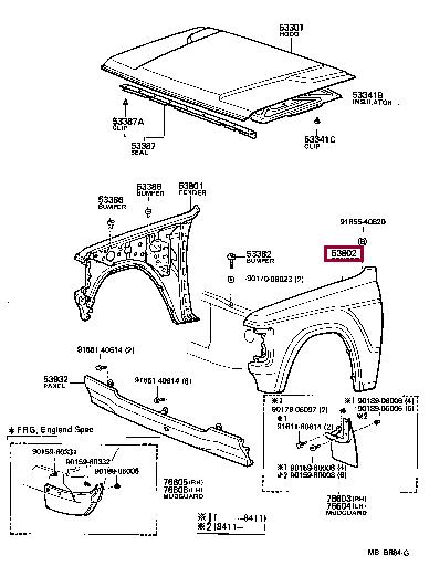 5380290A19 Toyota Wing