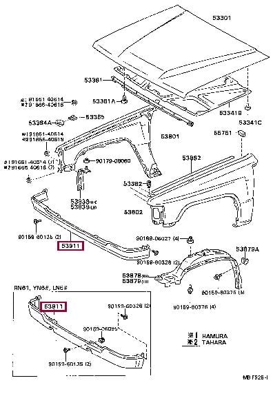 5391189111 Toyota Front bumper