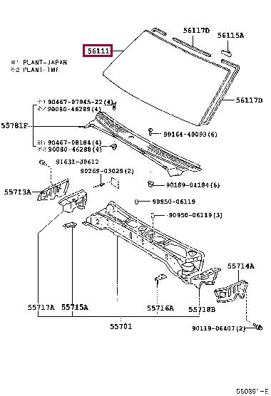 561113504083 Toyota Windshield