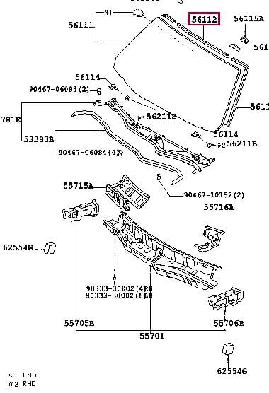 5611850050 Toyota Weatherstrip