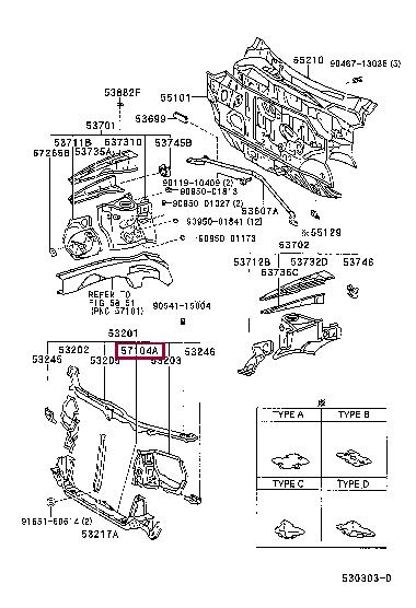 5710442010 Toyota Front panel