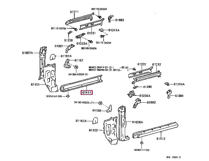 6140190K01 Toyota Panel