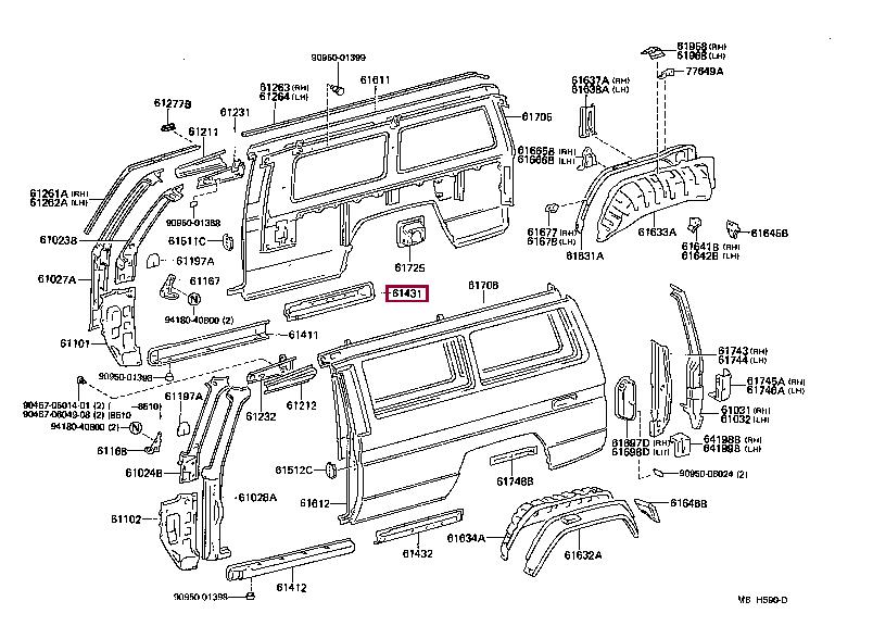 6143190K00 Toyota Panel