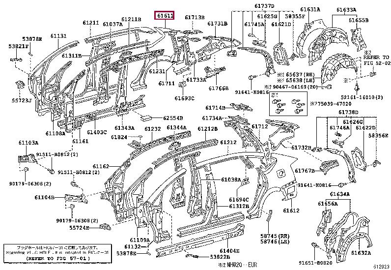 6160147070 Toyota Wing