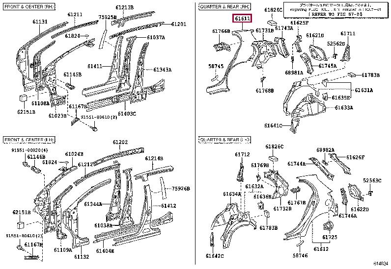 6160152450 Toyota Wing