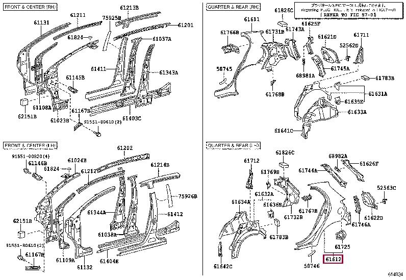 6160252480 Toyota Wing