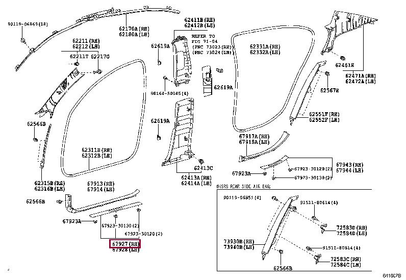 6792730110 Toyota Molding