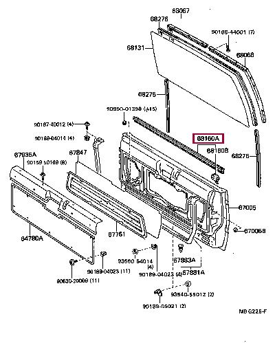 6816089111 Toyota Weatherstrip