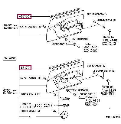 6817017011 Toyota Weatherstrip