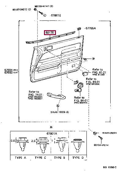 6817032040 Toyota Weatherstrip