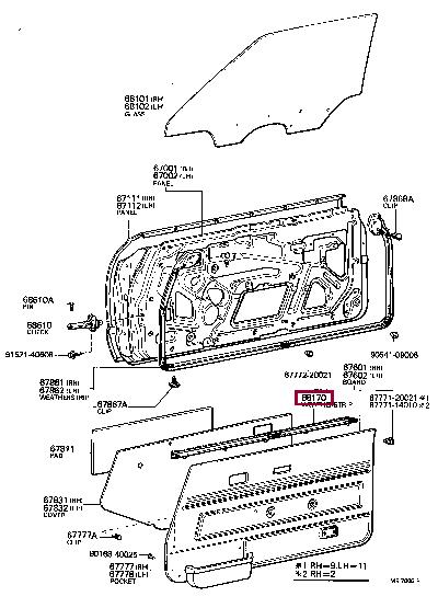 6817095800 Toyota Weatherstrip