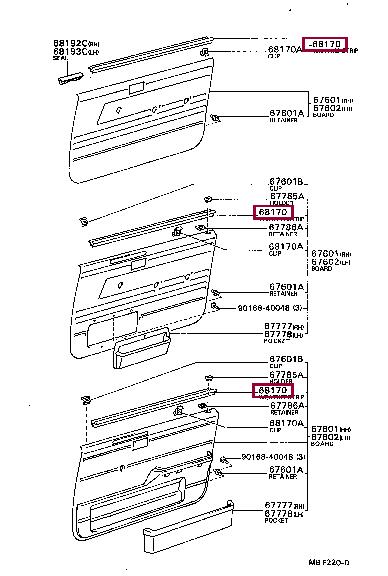 6817112110 Toyota Weatherstrip