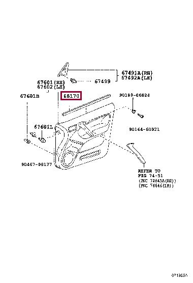 6817142040 Toyota Weatherstrip