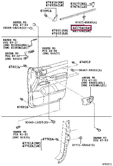 6817160080 Toyota Weatherstrip