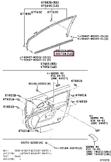 6817205070 Toyota Weatherstrip