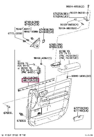 681720C030 Toyota Weatherstrip