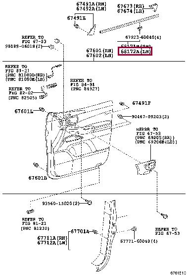 6817260070 Toyota Weatherstrip