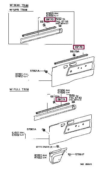 6817295707 Toyota Weatherstrip