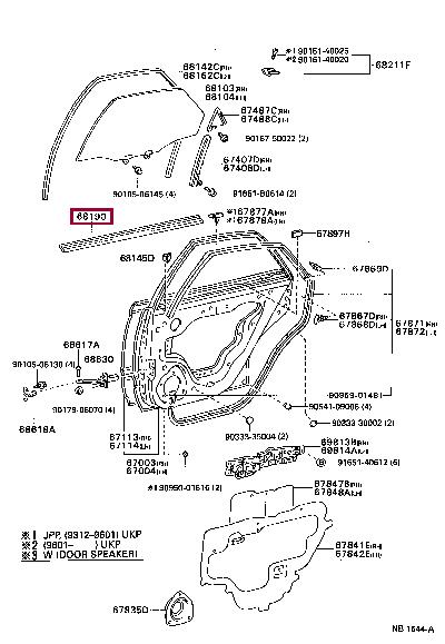 6817305040 Toyota Molding