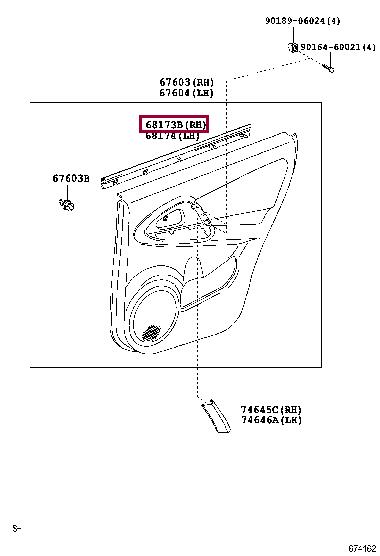 6817342040 Toyota Weatherstrip
