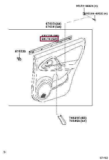 6817442030 Toyota Weatherstrip
