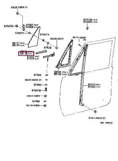 6817690K00 Toyota Weatherstrip