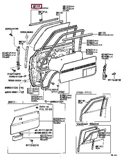 6818095A00 Toyota Weatherstrip
