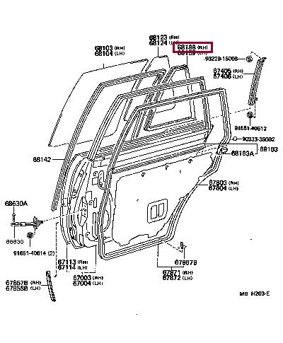 6818810030 Toyota Weatherstrip