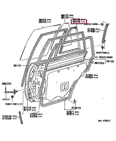 6818910030 Toyota Weatherstrip