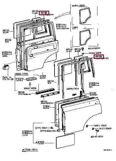6818990351 Toyota Weatherstrip