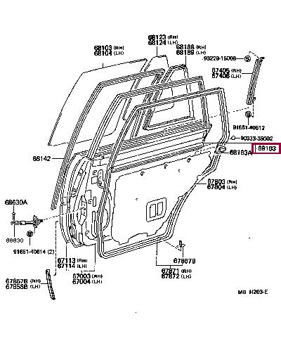 6823010030 Toyota Weatherstrip
