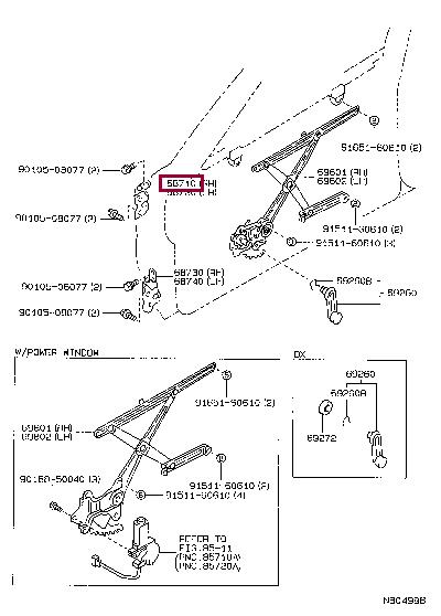 6871012110 Toyota Door hinge