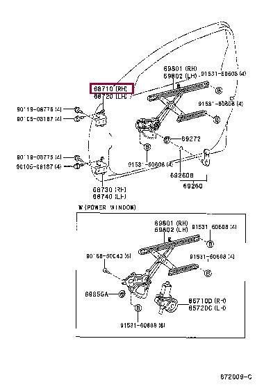 6871030160 Toyota Door hinge