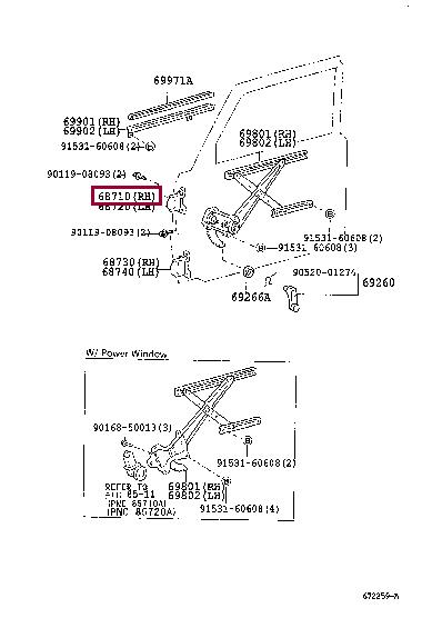 6871060040 Toyota Door hinge