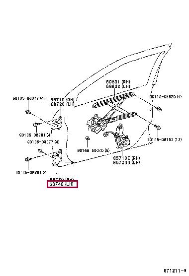 6871060050 Toyota Door hinge