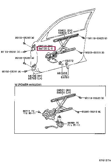 6872016060 Toyota Door hinge