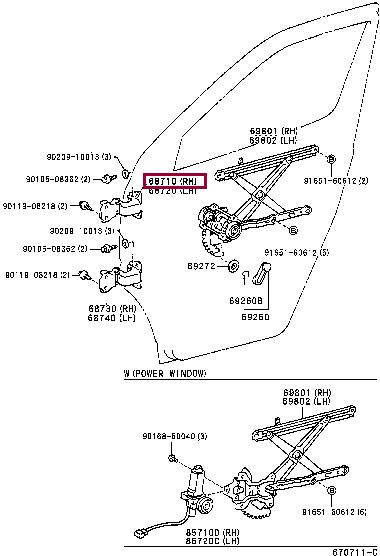 6872026010 Toyota Door hinge