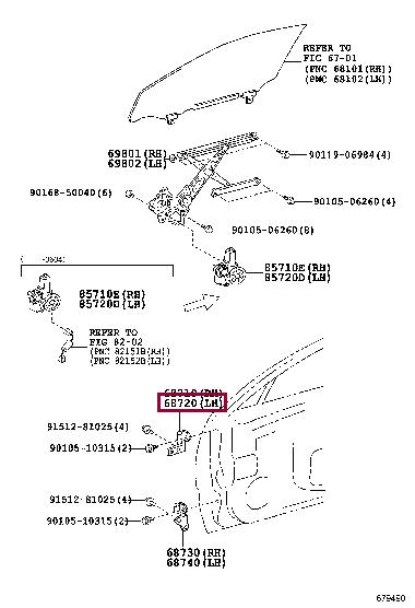 6872030110 Toyota Door hinge