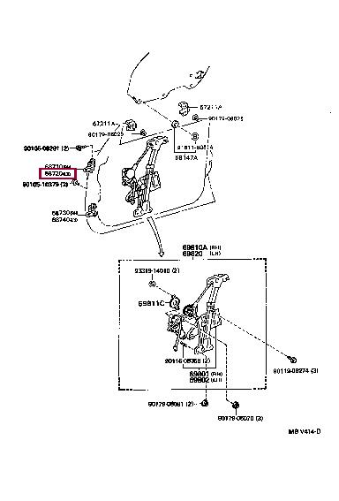 6872032050 Toyota Door hinge