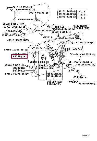 6872033020 Toyota Door hinge