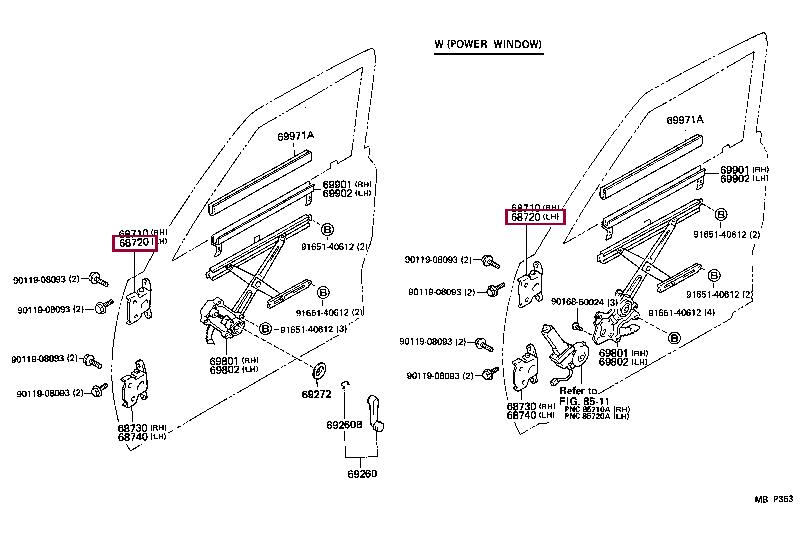 6872035010 Toyota Door hinge